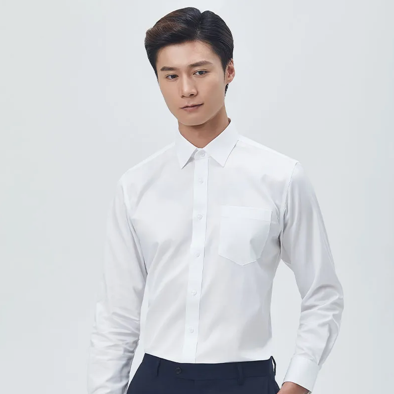 Men's Slim Fit All-Cotton Formal Shirt – Wrinkle-Resistant Business Wear