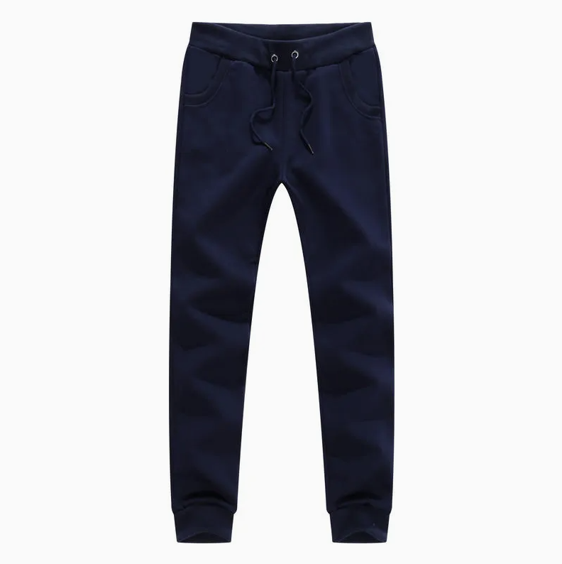 Men's Grey Drawstring Pocket Cuffed Sports Jogger Trousers